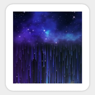 Purple Ombre Night Sky Galaxy Sticker